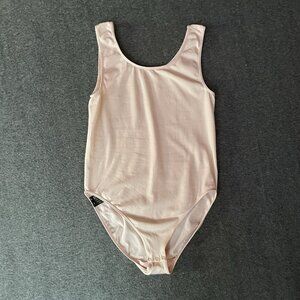 Wolford Womens Bodysuit Sz Medium Beige Opaque Naturel Sleeveless Cotton Blend